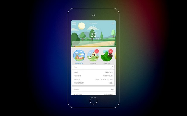 Phần mềm quản lý trang trại giúp người nuôi trồng có thể kiểm soát mọi hoạt động qua thiết bị công nghệ thông minh