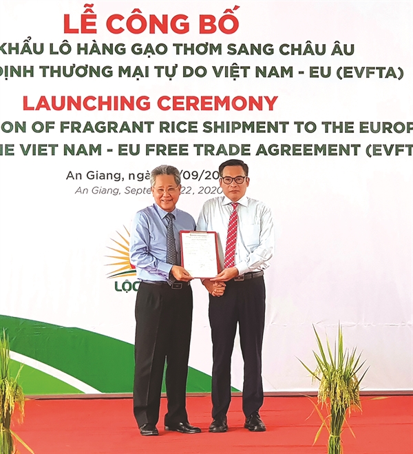 Lễ công bố tập đoàn Gạo Lộc trời giới thiệu Gạo việt vào EU
