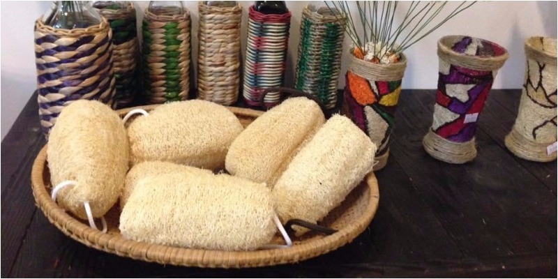 Miếng rửa chén bằng xơ mướp