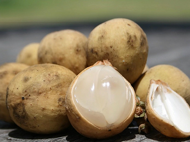 Trái Bòn bon có hương vị ngon, thịt mềm, mọng nước rất dễ ăn