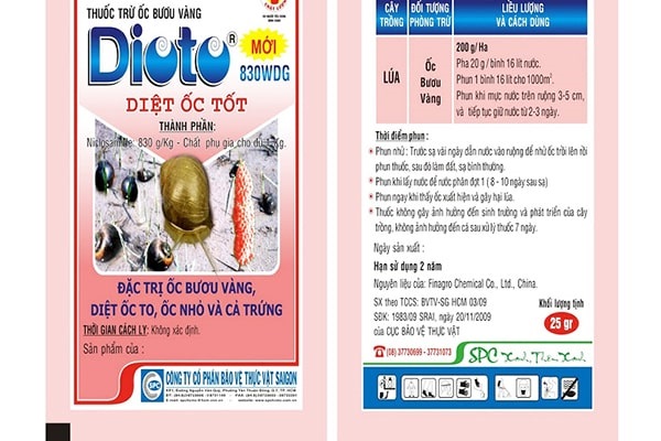 Ốc dính thuốc không tiếp nhận được oxy và chất dinh dưỡng nên rất nhanh chết