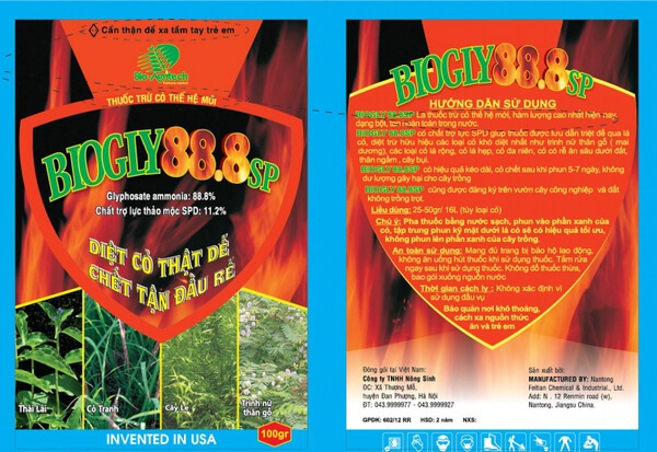 Thuốc diệt cỏ sinh học Biogly 88.8SC