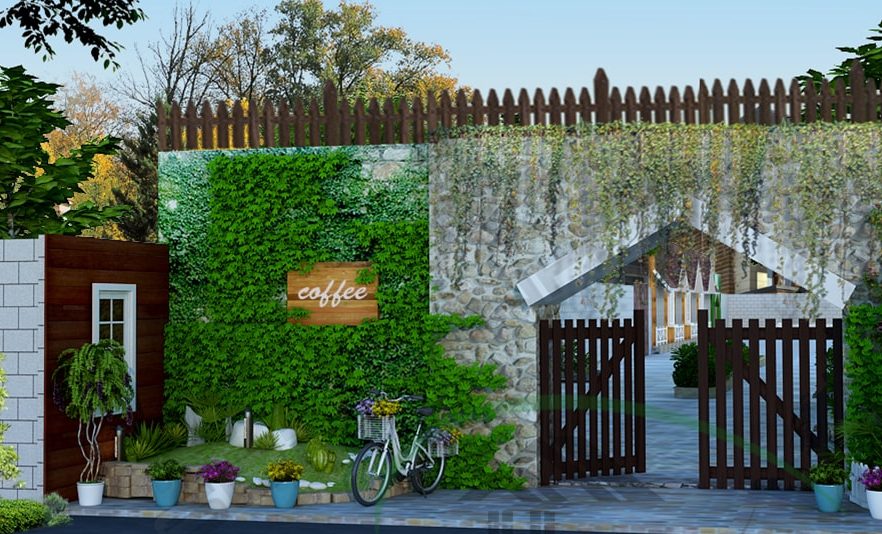 Thu hút khách hàng với bí quyết trang trí cafe sân vườn cùng cây trầu bà 2