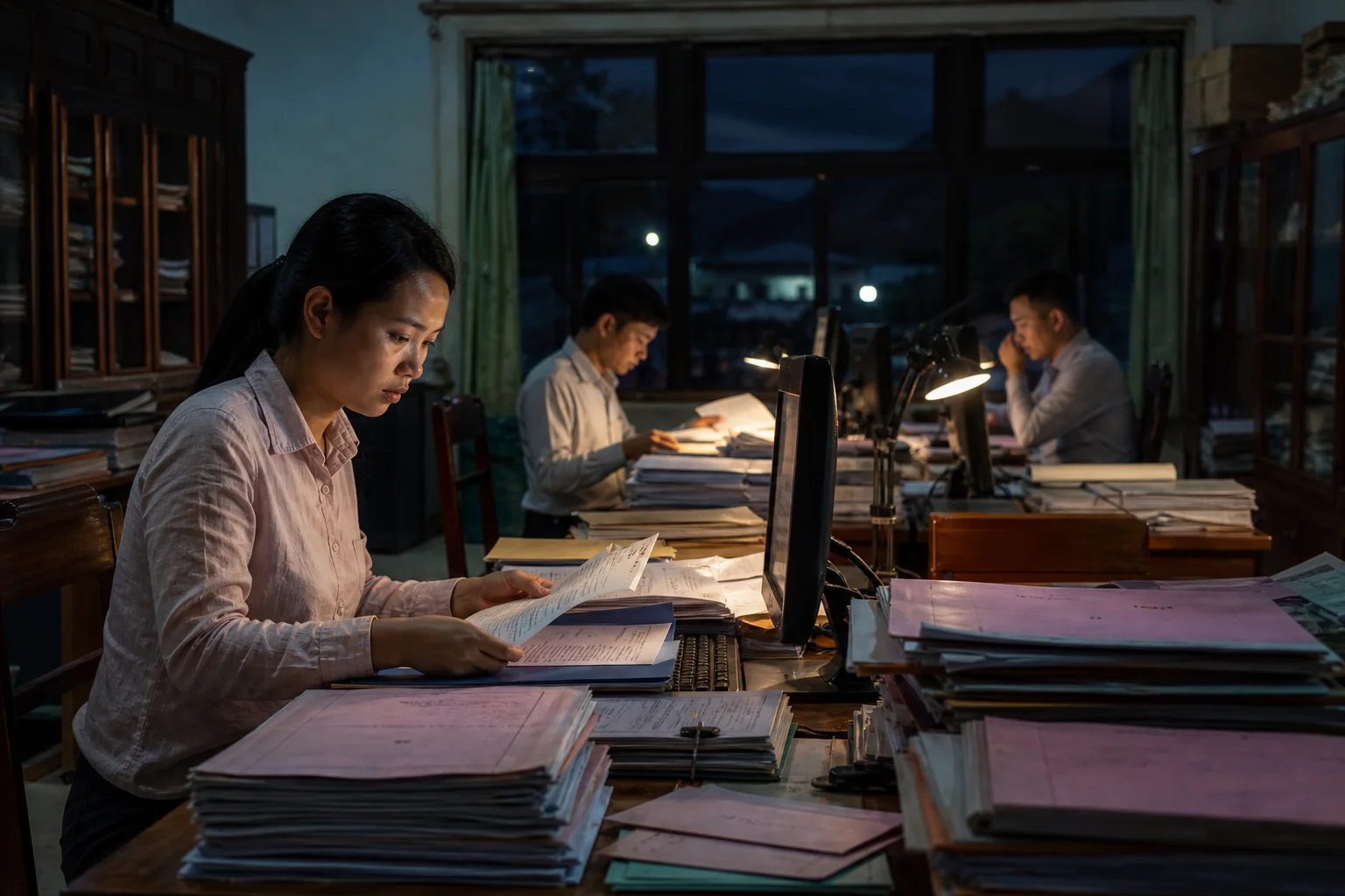 Cán bộ đất đai Lào Cai thức trắng đêm làm sạch dữ liệu từng thửa đất