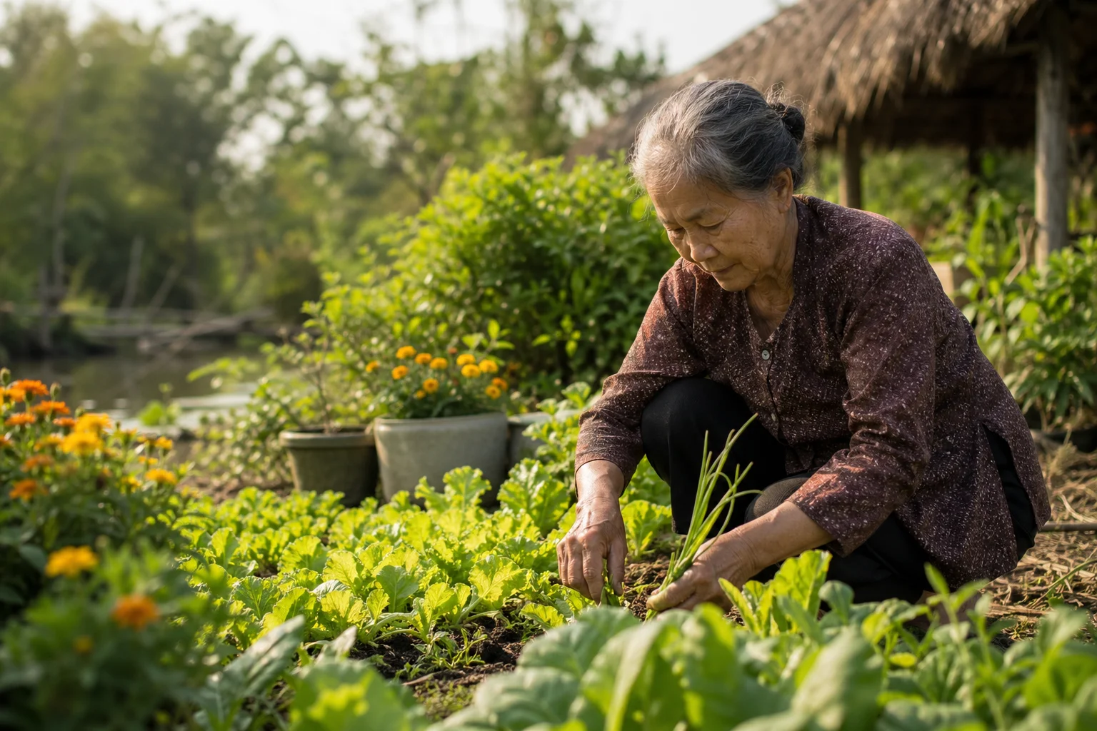 Đồng Tháp: Những nông dân kiên trì trồng rau quả không phân thuốc hóa học