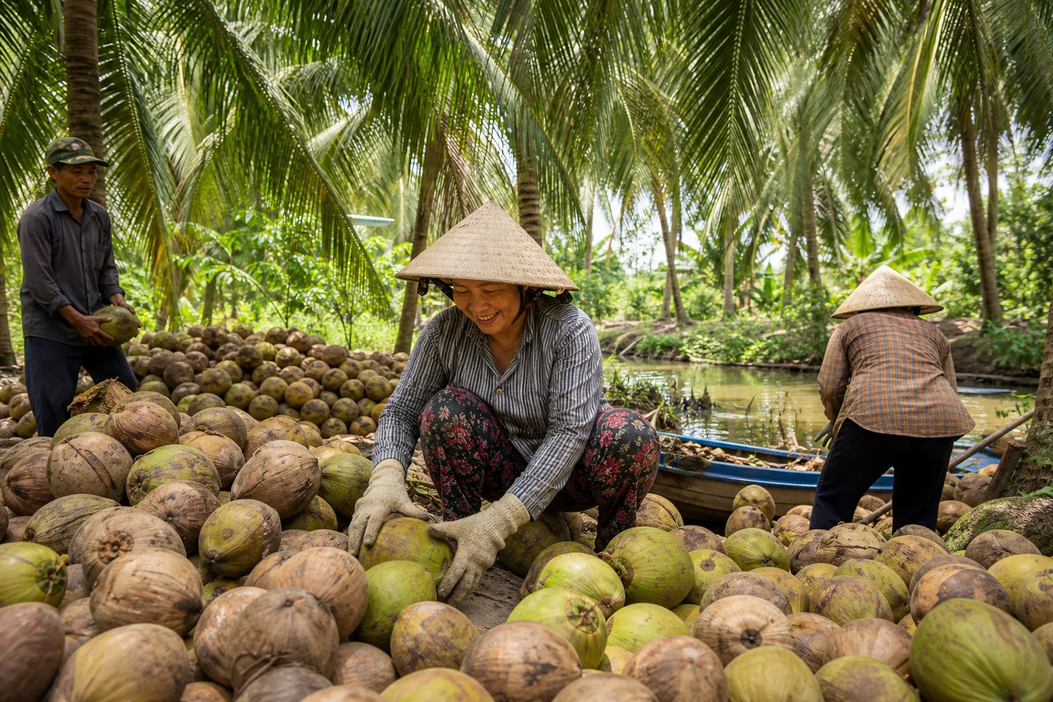 Dừa lấy dầu hút nông dân miền Tây nhờ đầu ra ổn định, xuất khẩu rộng mở