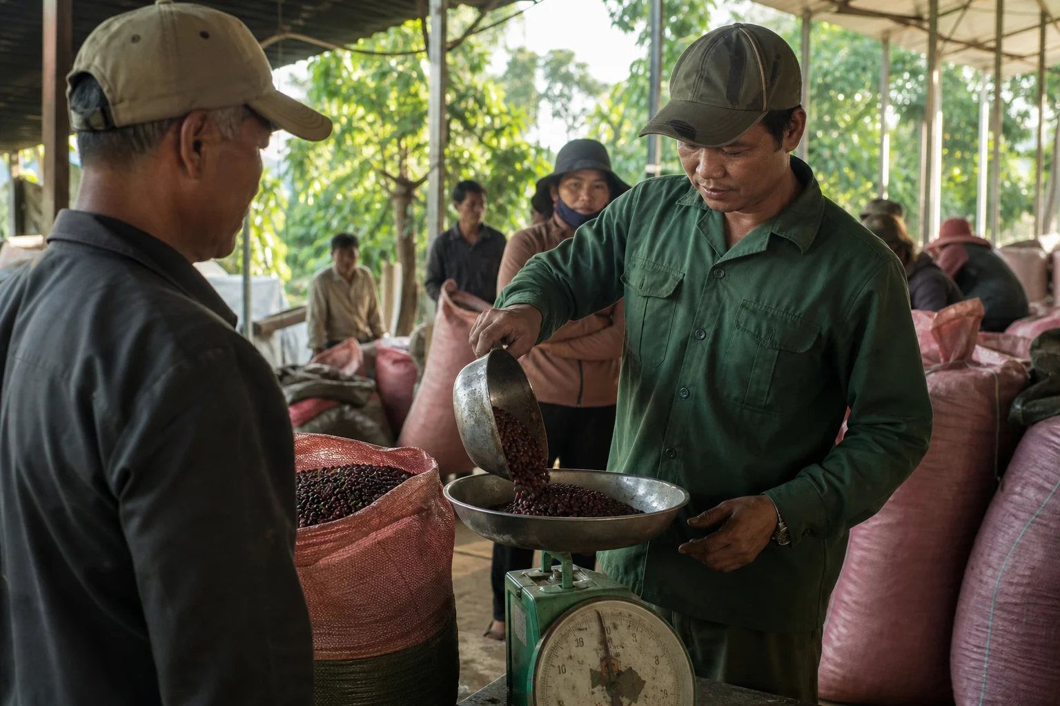 Giá cà phê điều chỉnh sau nhịp tăng mạnh, trong nước vẫn ở mức cao