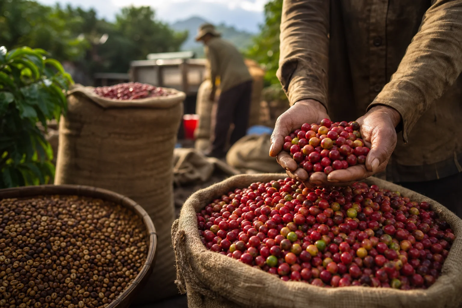 Giá cà phê trong nước tăng mạnh, Tây Nguyên lên sát 90.000 đồng/kg