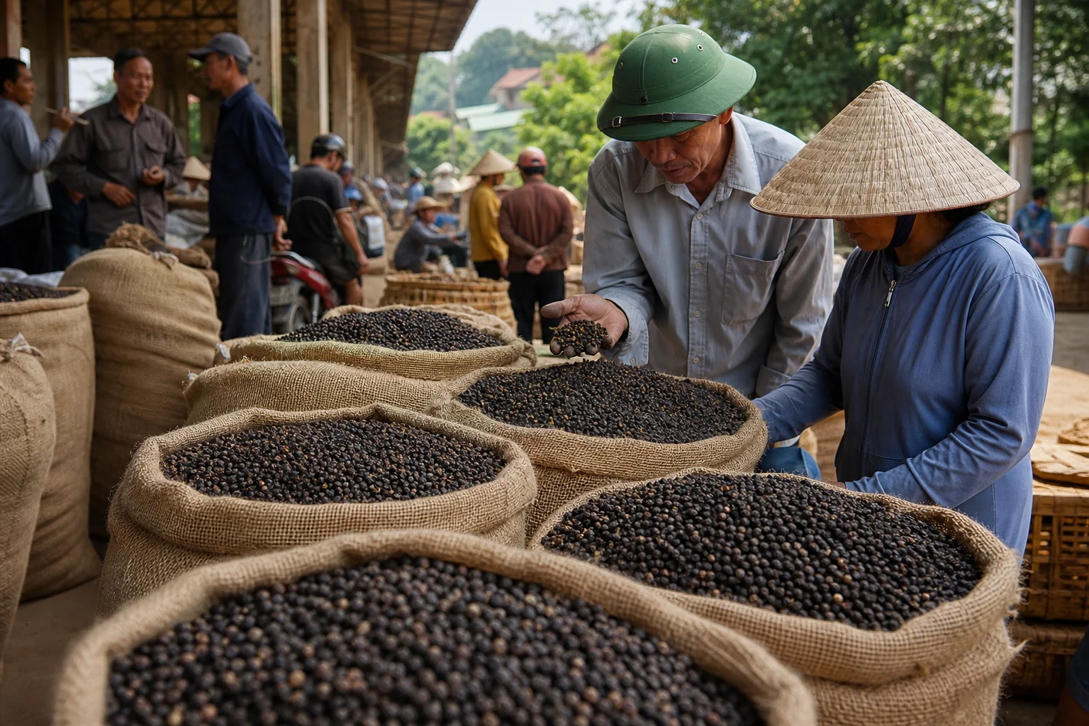 Giá tiêu ổn định 137.000 – 142.000 đồng/kg, lo nguồn cung hụt mạnh