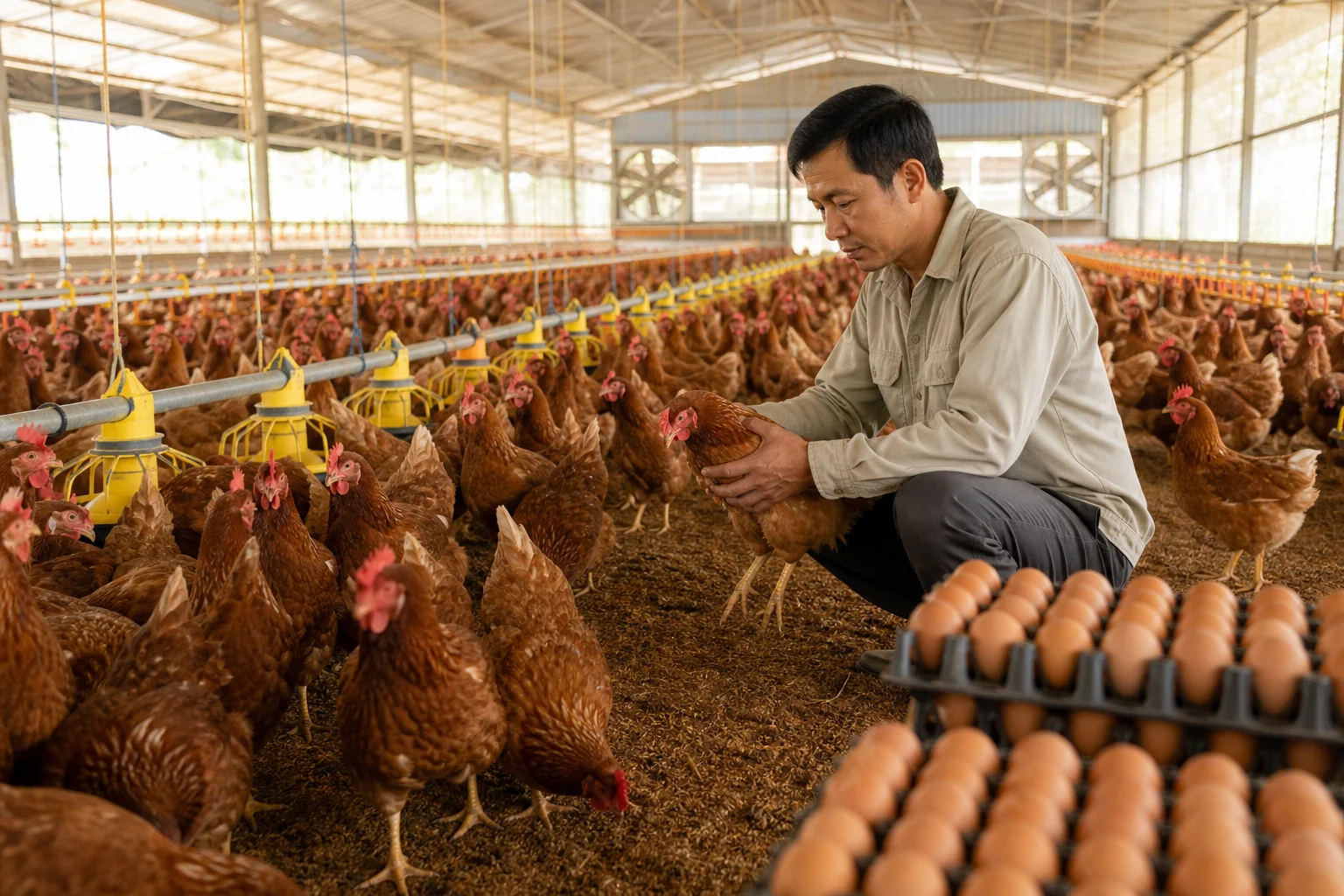 Nuôi gà đẻ trứng 4.000 con, nông dân Thái Nguyên lãi 600 triệu/năm