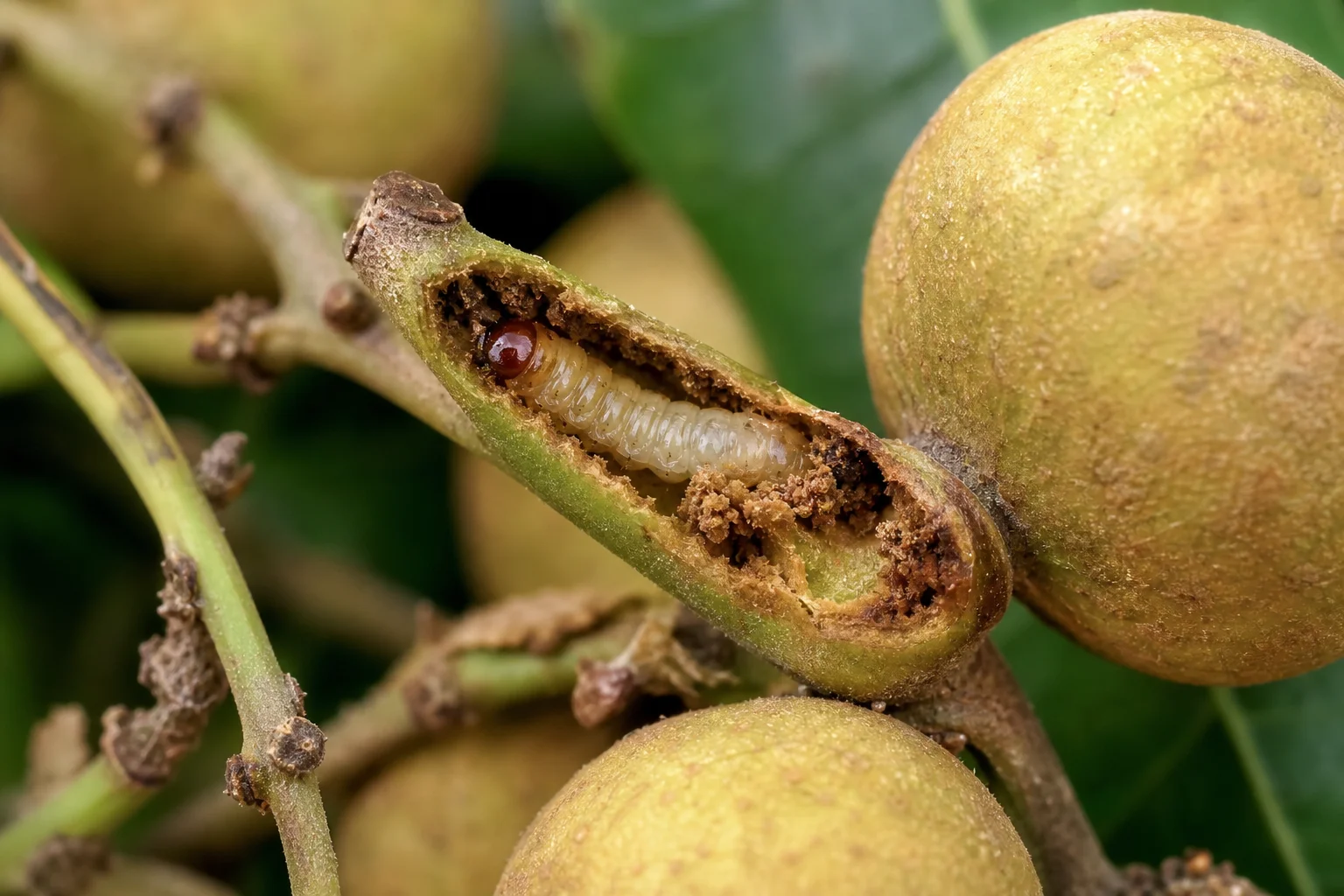 Sâu đục cuống quả