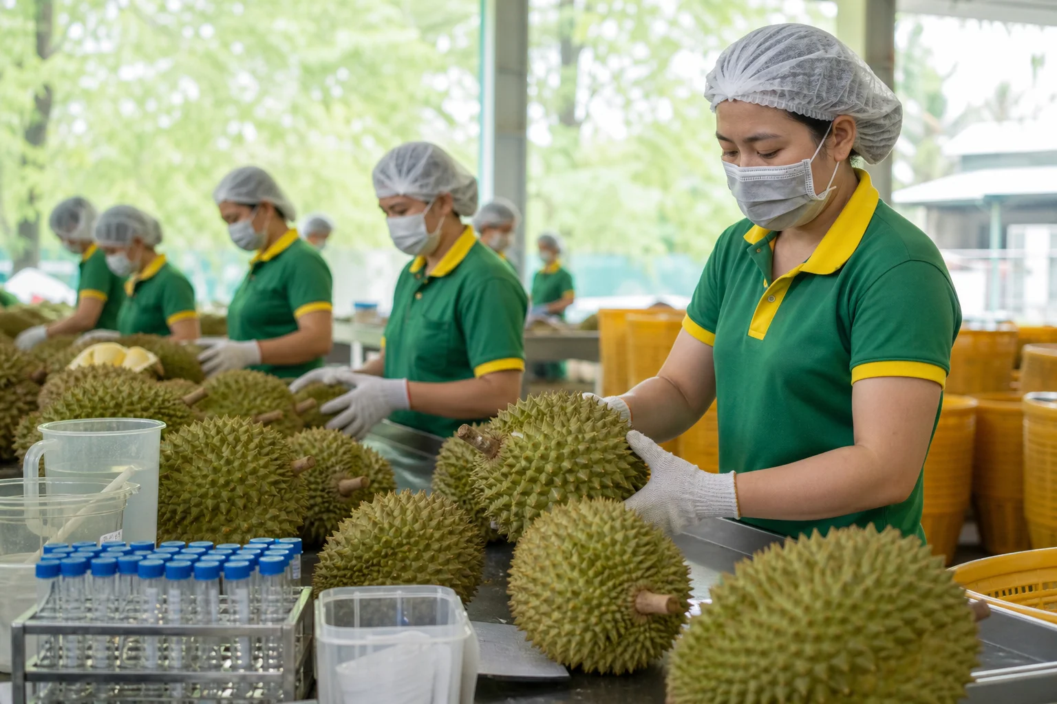 Sầu riêng xuất khẩu nghẽn phòng kiểm nghiệm ngay vùng nguyên liệu