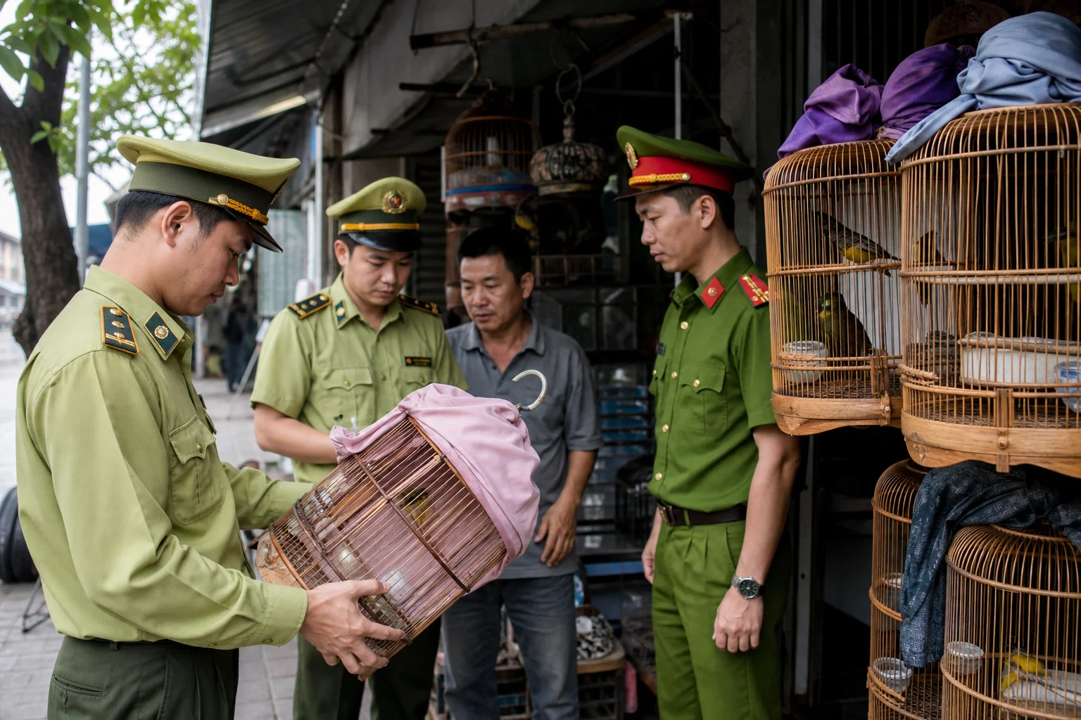 Tạm giữ 35 chim chào mào không rõ nguồn gốc tại phường Bà Rịa