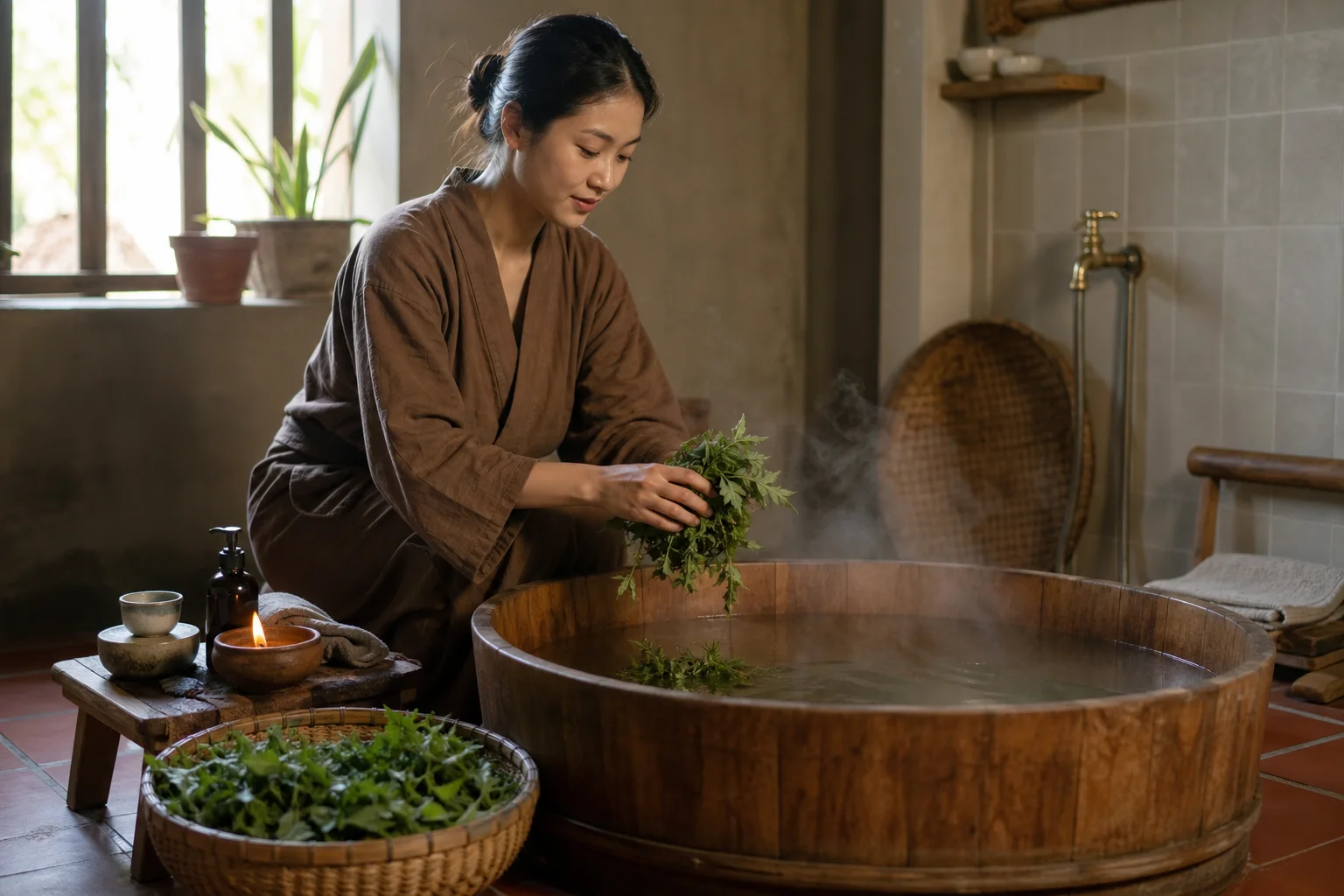 Tắm lá ngải đúng cách: 6 lợi ích và những lưu ý không nên bỏ qua
