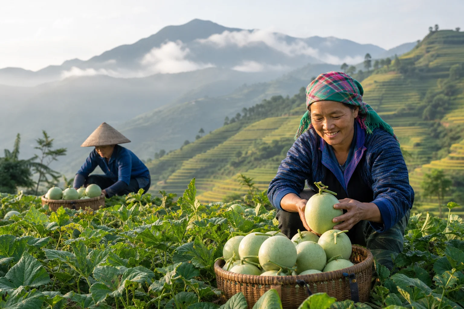 Trồng dưa lê giúp nông dân Bản Vền tăng thu nhập trên ruộng chua trũng
