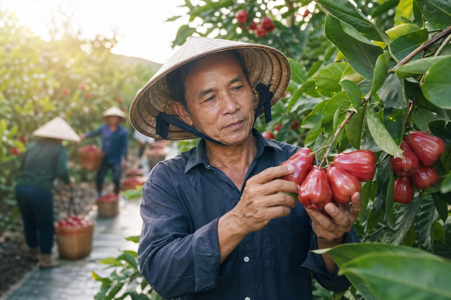 Từ đất cù lao, giống mận hồng Sân Tiên đạt giá 230.000 đồng mỗi kg