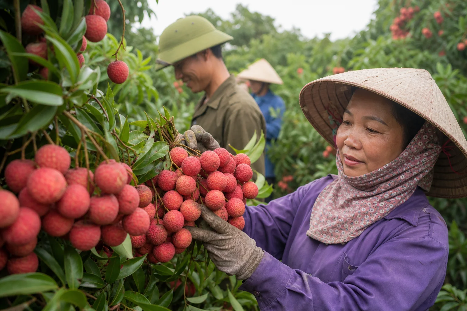 Vải trứng Đoàn Đào được mùa, lập đỉnh giá 300.000 đồng/kg